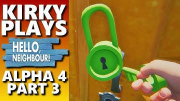 How to Get The Green Key And Where To Use It | Hello Neighbor Alpha 4 Gameplay 3