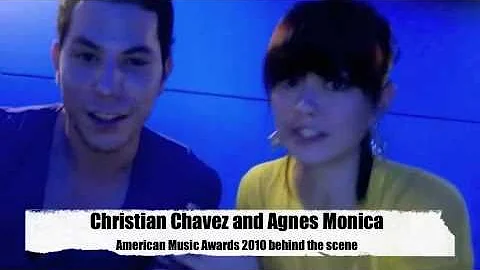 Agnes Monica and Christian Chavez, rehearsing for the American Music Awards 2010
