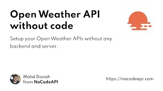Setup Open Weather API without coding #api #weather