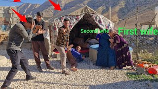The husband took action against the second wife's attacks on the first wife