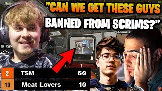 Sweet thoughts on TSM ImperialHal RAGING at Teq after getting TROLLED by MEAT in Scrims! 🤣