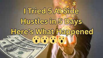 I Tried 5 AI Side Hustles in 5 Days — Here’s What Happened #sidehustleideas  #sidehustle2025 #AItool