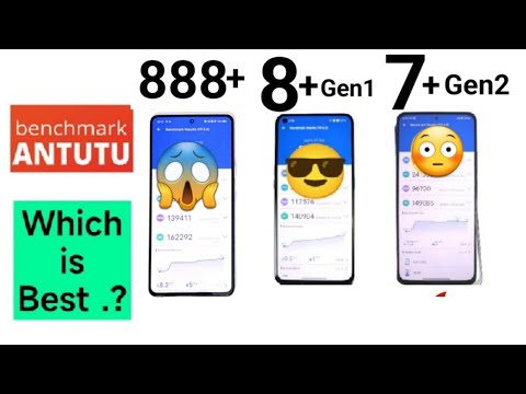 Snapdragon 7+Gen2 vs 8+Gen1 vs 888+ Antutu Test Comparison which is Best 🔥🔥🔥