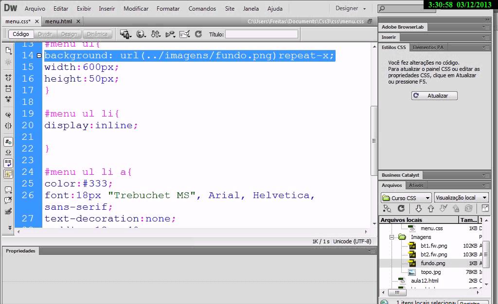 Curso CSS3 - Aula 26 - Finalizando Menu - YouTube