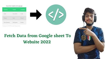 Fetch Data from Google sheet To Website 2022(English) | JavaScript fetch API |  JavaScript Projects