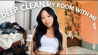 DEEP CLEAN AND ORGANIZE MY ROOM WITH ME *motivating*