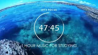 [60min] 1 HOUR TIMER | 📚 Study with Sea Waves Sound and Piano Jazz Music