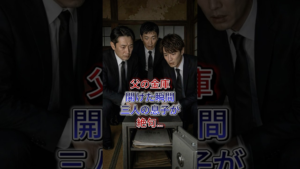 「…なんだ、これ。」豪邸に一人きりで住んでいた父が遺した金庫の中身を見て、三人の息子が絶句した。#感動する話 #泣ける話 #親子 #写真 #シニア