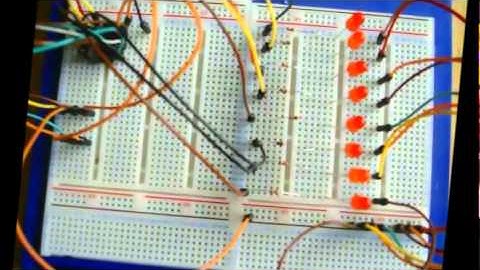 8 LED BINARY COUNTER Using ARDUINO and 74HC595