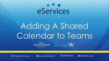 Adding a Shared Calendar to Teams
