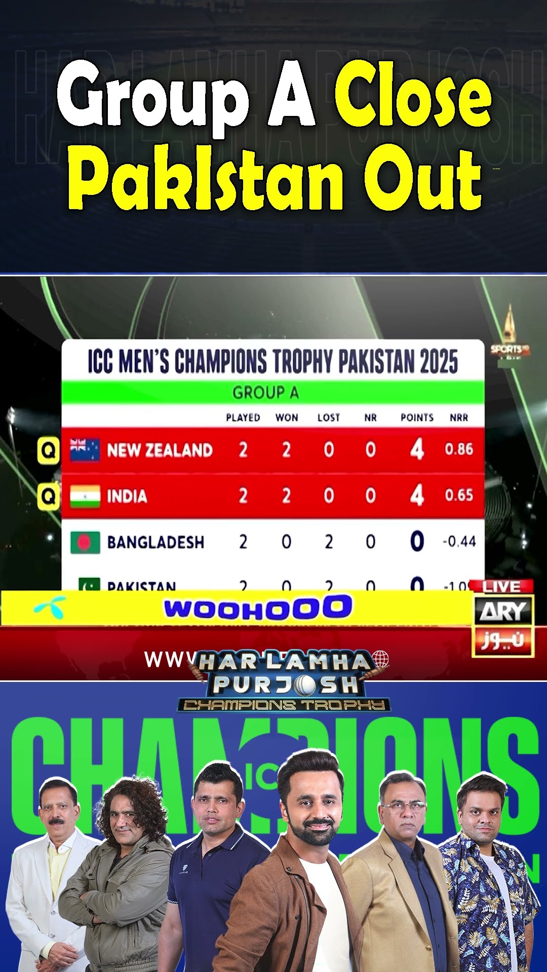Group A Close Pakistan Out #shorts