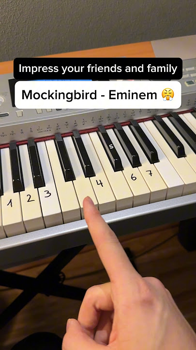 Mockingbird - Eminem 😤 (Easy Piano Tutorial) #piano #tutorial #pianolessons #mockingbird #eminem