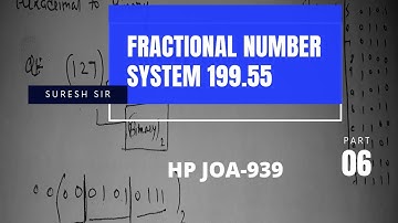 Binary number system-6||Joa 939 ||Suresh Sir||Fractional number system||JOA-939 Preparation||