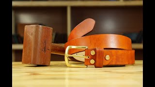 Making a Handmade Vegetable tanned Leather Belt