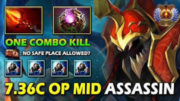 7.36c OP MID Nyx Assassin With Lvl5 Dagon + Octarine Core Build EPIC One Combo Instant Kill DotA 2