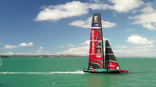 Emirates Team New Zealand sail their new AC75 B3
