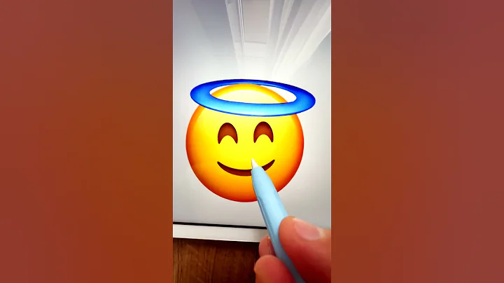 😇🪠 Smiling Face With Halo Emoji #creative #emoji #procreate