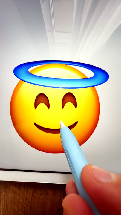 😇🪠 Smiling Face With Halo Emoji #creative #emoji #procreate