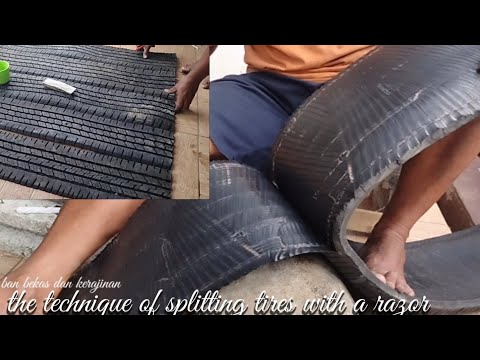 видео: How to make rubber rug from used tires