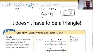 Geometry Lesson 7-5 -- Other Proportions in Triangles