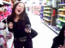 Nikki dances in Wal Mart aisle