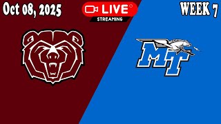 [LIVE] Missouri State vs. Middle Tennessee Oct 08, 2025 | College Football Week 7 | NCAAF Today