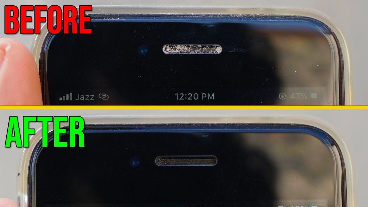 iPhone7 How to Clean iPhone Ear Speakers / Fix Low Volume YouTube