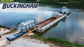 Timelapse of Transformers Unloaded From Barge