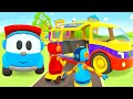 Leo the truck & a minivan for robots. Car cartoons full episodes. Cars for kids & trucks for kids.