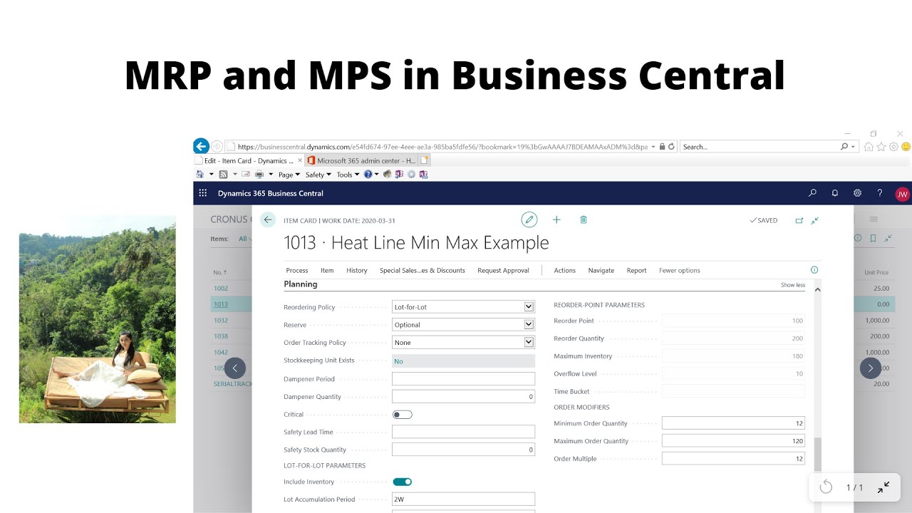 บริษัท mrp  2022 Update  MRP and MPS in Business Central