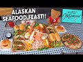 Alaskan Seafood Feast Challenge w/ King Crab Legs, Salmon, and Shrimp!!