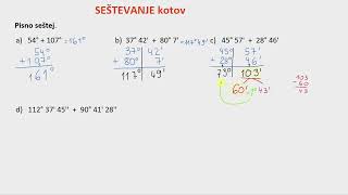 SEŠTEVANJE KOTOV - Kako seštejem dva kota?
