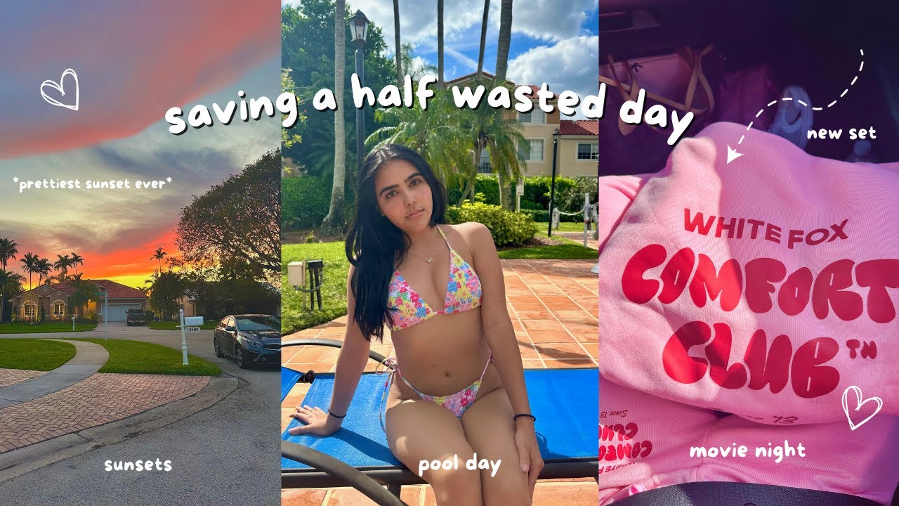 SAVING A HALF WASTED DAY 🧺💌🍵: pool day, movie night, lunch & friends