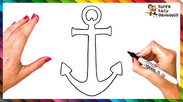 How To Draw An Anchor Step By Step ⚓ Anchor Drawing Easy