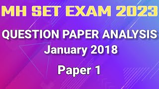 MH SET EXAM PAPER 1 || Questions Paper Analysis January 2018 screenshot 5