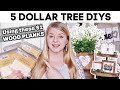 5 Dollar Tree DIYs Using these $1 Wood Planks?!? | NEW DIY DOLLAR TREE 2021 | Krafts by Katelyn