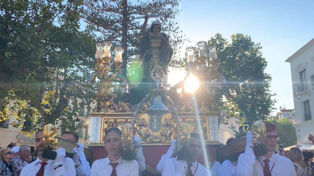 Procesión  Santos patronos de Nerja 2022- Virgen de las Angustias y San Miguel Arcángel