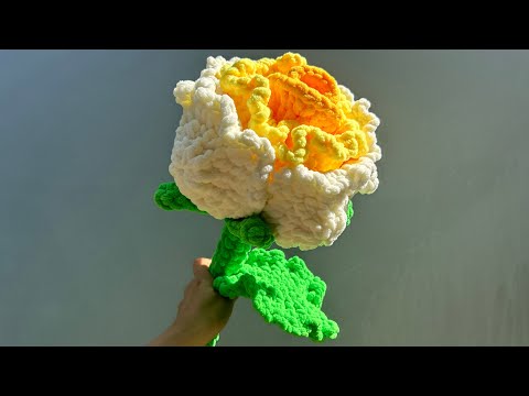 How to crochet big size Rose flower | How to crochet big size Rose flower 🌹