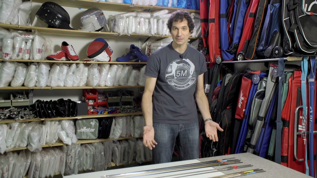 Colored variants of fencing blades for epee, foil and sabre