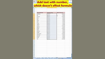 Excel combine Text with Number to apply formula.    #excelshorts