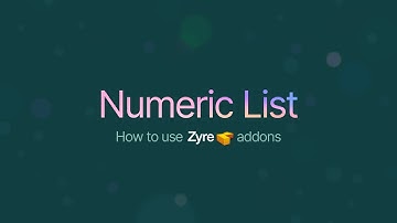 Numeric List Widget for Elementor | Zyre Addon | Numbered Layouts for Features & Steps