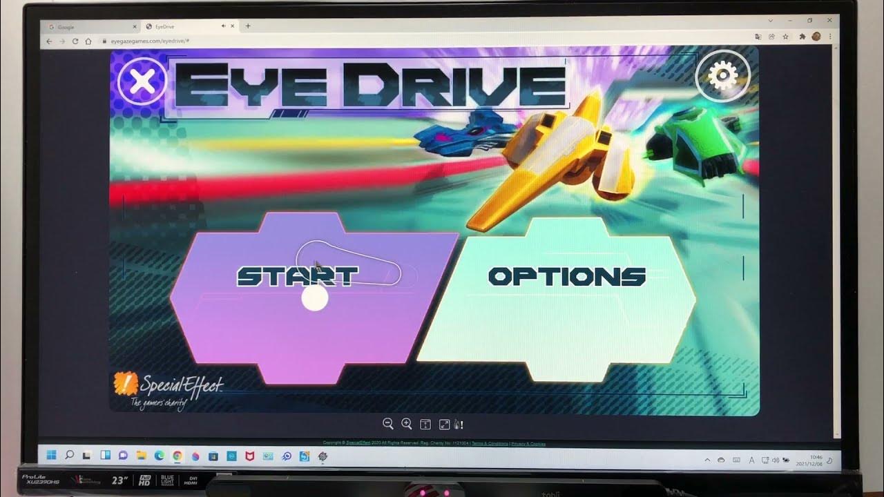 Special Effectがリリースしている無料アプリEye Gaze GamesのEye Driveに視線で入力する20211210_0632 YouTube