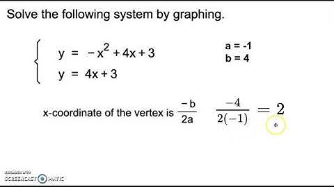Algebra 2: 4-9 Solving Quadratic Systems