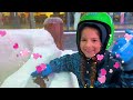 Ruby and Bonnie Fun Day at Indoor Snow Park Rides