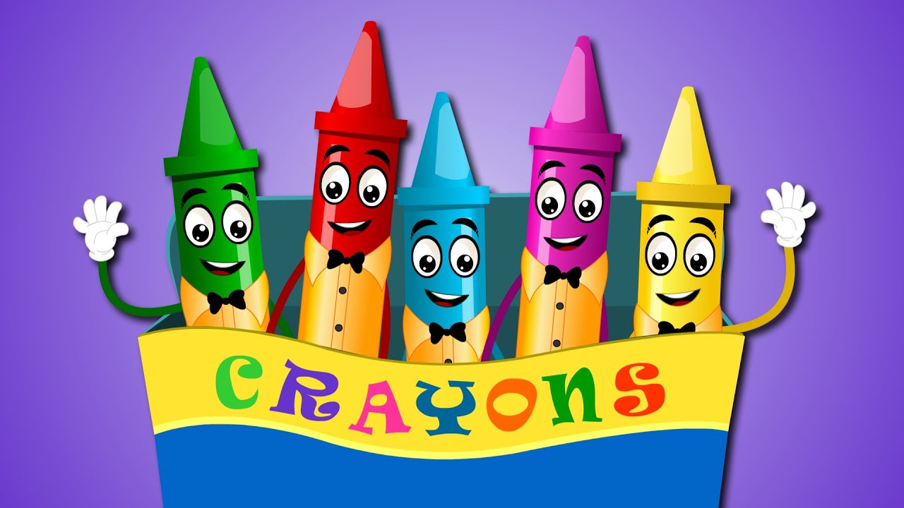 Five Little Crayons Jumping on the Bad Nursery Rhymes YouTube