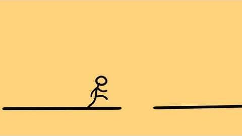 Character jumping over a gap
