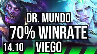DR. MUNDO vs VIEGO (JGL) | 70% winrate, 12/3/7, Dominating | TR Master | 14.10