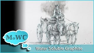 Water-soluble Graphite Drawing Demo and Brand Comparison.