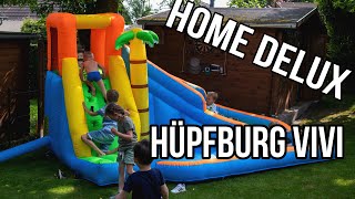 HOME DELUXE Aufblasbare Hüpfburg VIVI - Unboxing mit Leo