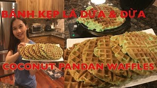 Bánh Kẹp Lá Dứa - Coconut Pandan Waffles Recipe